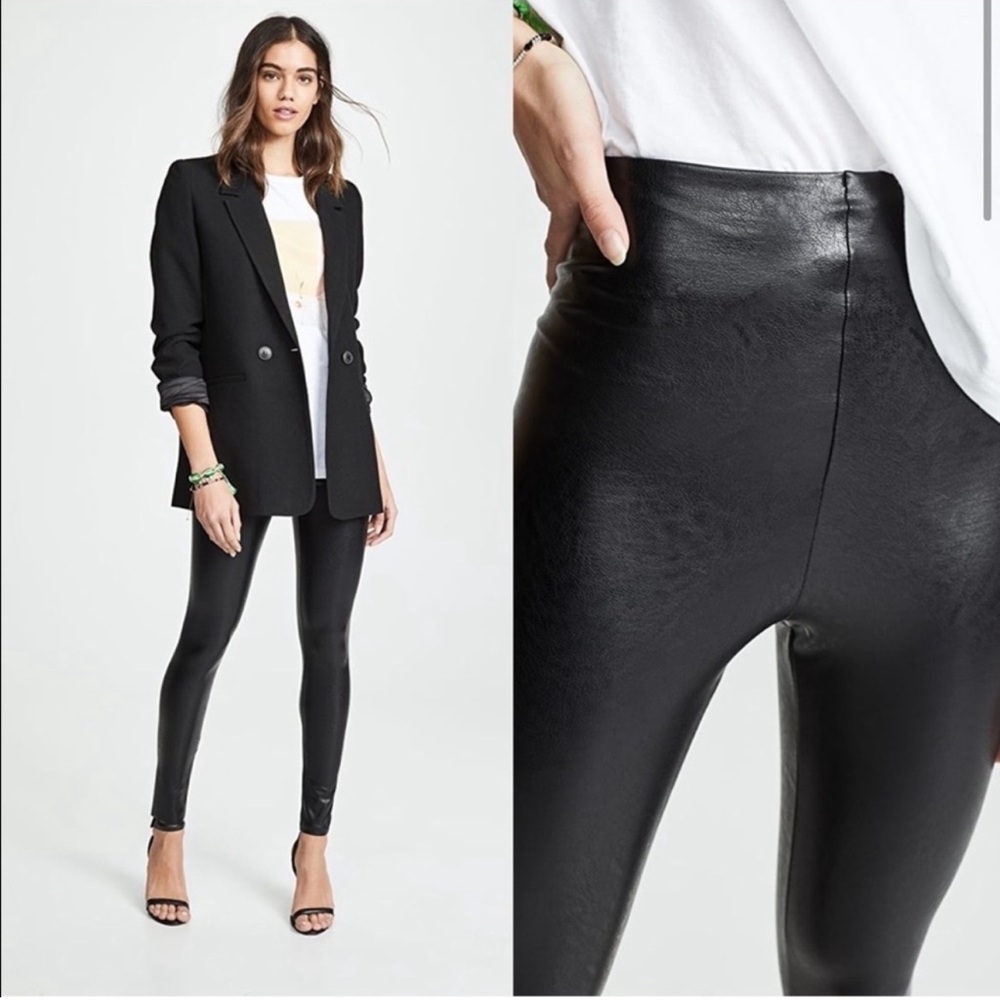 Commando Perfect Control Faux Leather Black Leggings